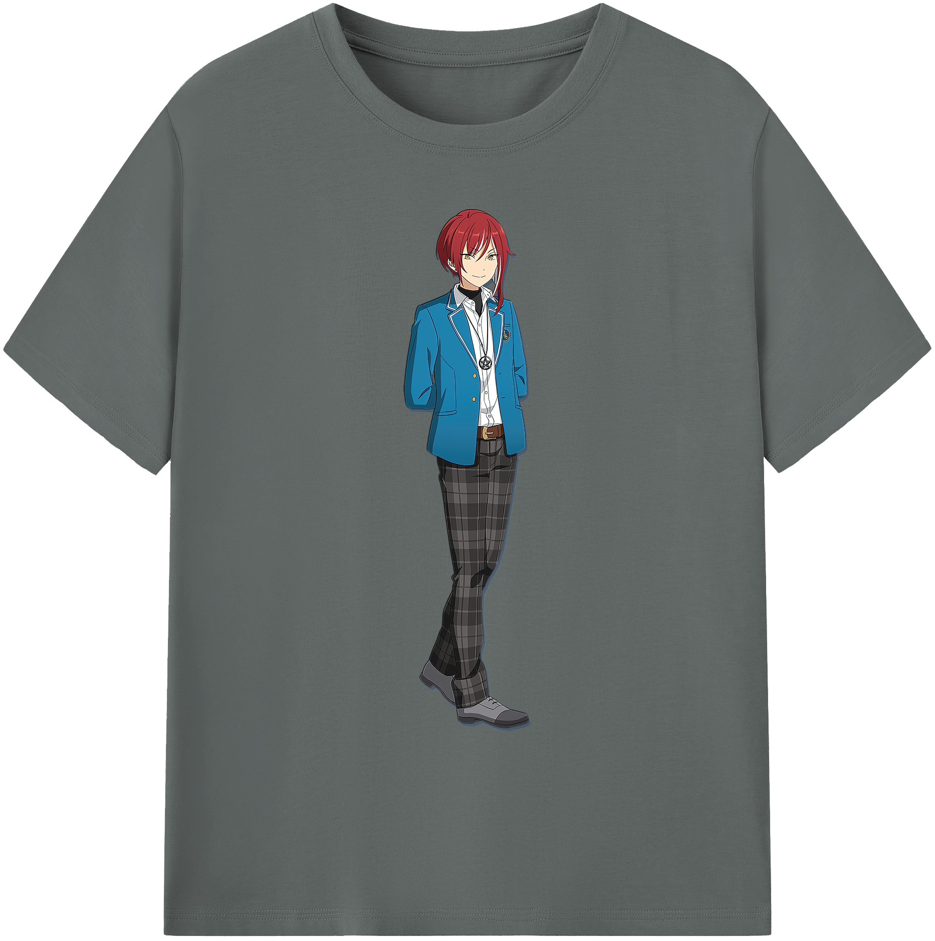 （画像用） あんさんぶるスターズ! Ensemble Stars 綿100％ メンズ半袖Tシャツ｜肌触りやわらか＆通気性